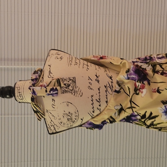 Bebe XL Yellow/Purple Floral Dress - Picture 8 of 12